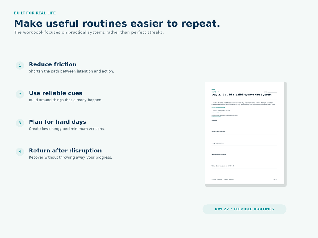 30 Days Forward: Habits & Routines